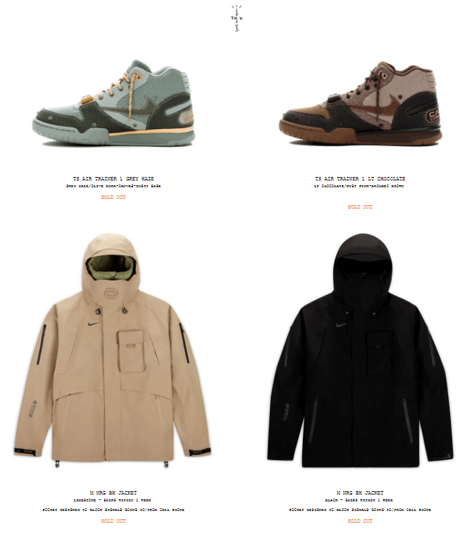 Travis Scott x Nike深夜官网突袭半小时100W账号参与<strong></p>
<p>OKEX官网</strong>，Air Trainer 1联名已提前发售！
