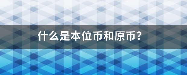 什么是本位币和原币<strong></p>
<p>什么是本位币</strong>？