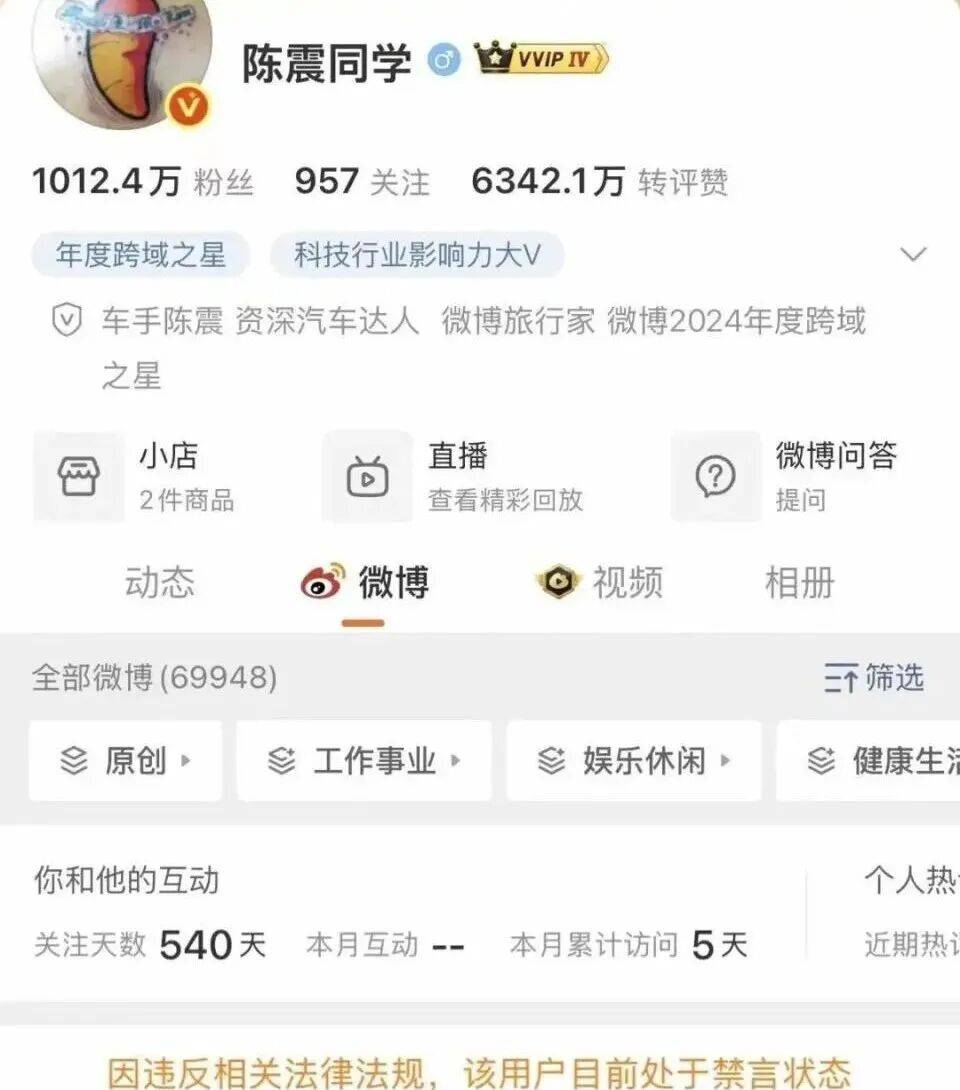 知名车评人陈震小红书B站等部分账号解封<strong></p>
<p>比特儿官网</strong>，暂未更新内容，此前被全网多平台禁言，偷税被查